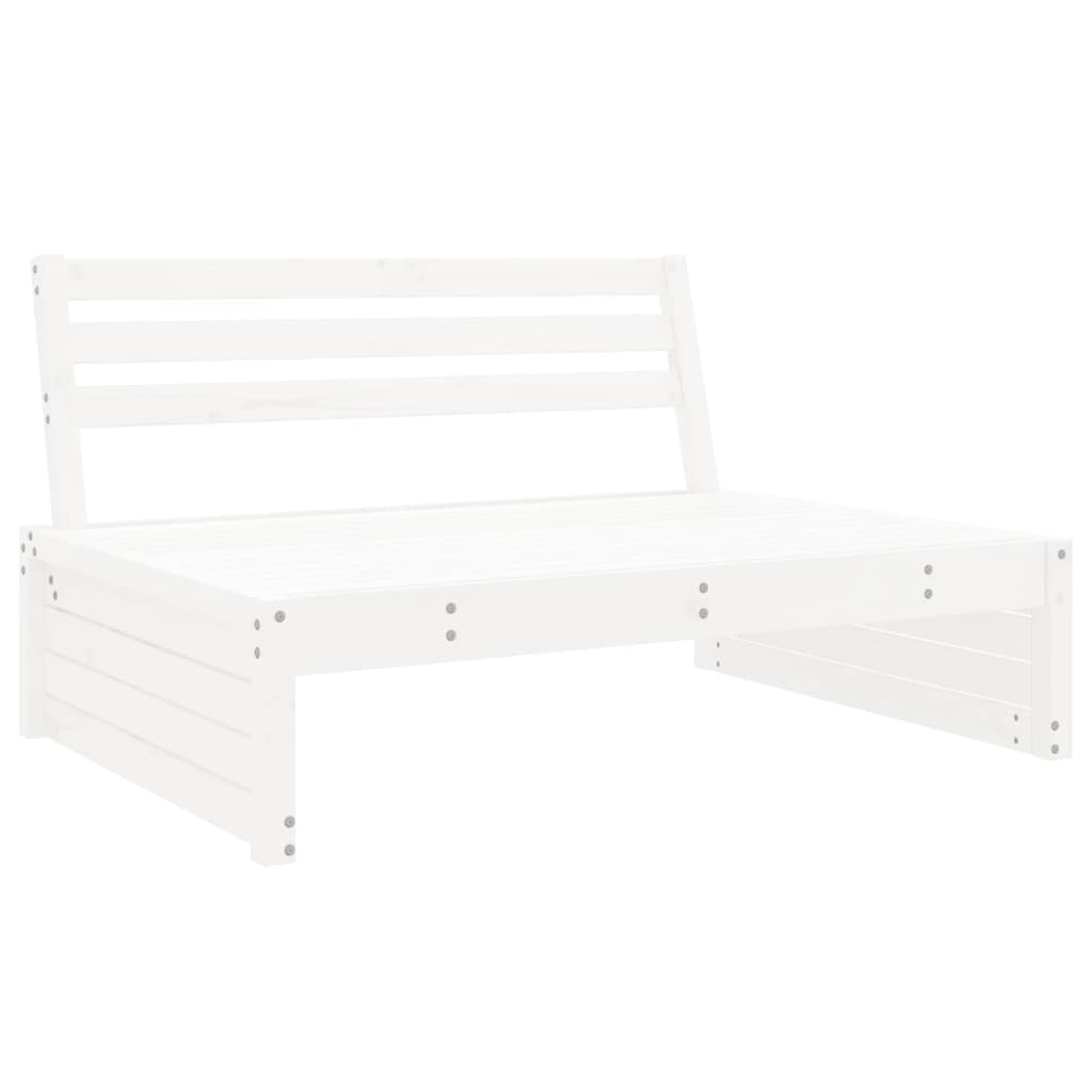 vidaXL Set mobilier de grădină, 6 piese, alb, lemn masiv pin vidaXL Set mobilier de grădină, 6 piese, alb, lemn masiv pin