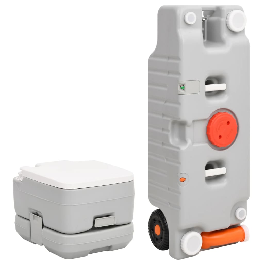 vidaXL Set portabil cu toaletă și rezervor de apă pentru camping vidaXL Set portabil cu toaletă și rezervor de apă pentru camping