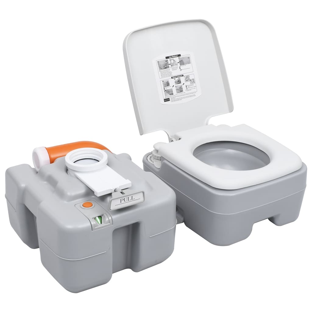 vidaXL Set portabil cu toaletă și rezervor de apă pentru camping