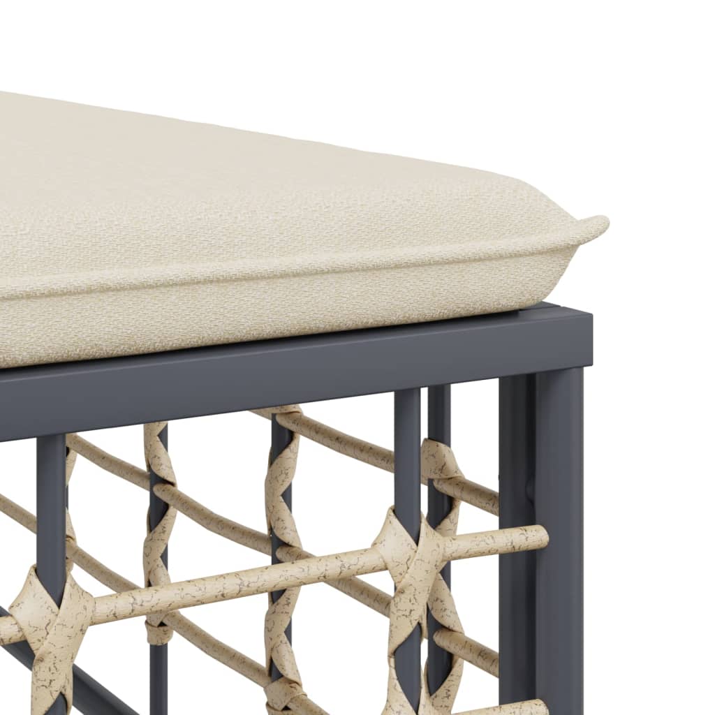 vidaXL Set mobilier de grădină cu perne, 9 piese, antracit, poliratan