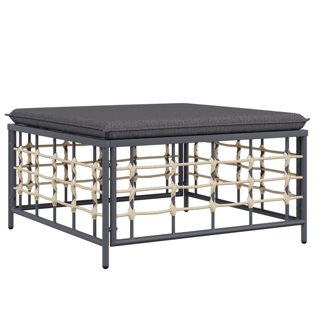 vidaXL Set mobilier de grădină cu perne, 10 piese, antracit, poliratan vidaXL Set mobilier de grădină cu perne, 10 piese, antracit, poliratan