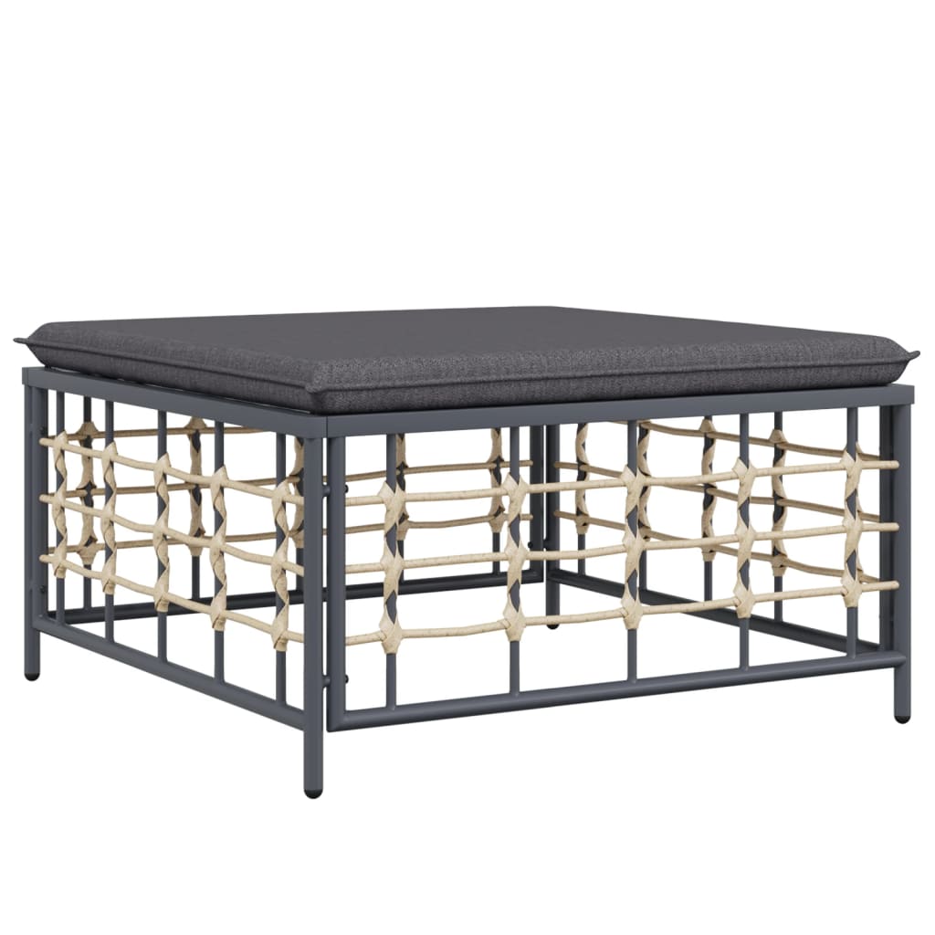 vidaXL Set mobilier de grădină cu perne, 10 piese, antracit, poliratan vidaXL Set mobilier de grădină cu perne, 10 piese, antracit, poliratan