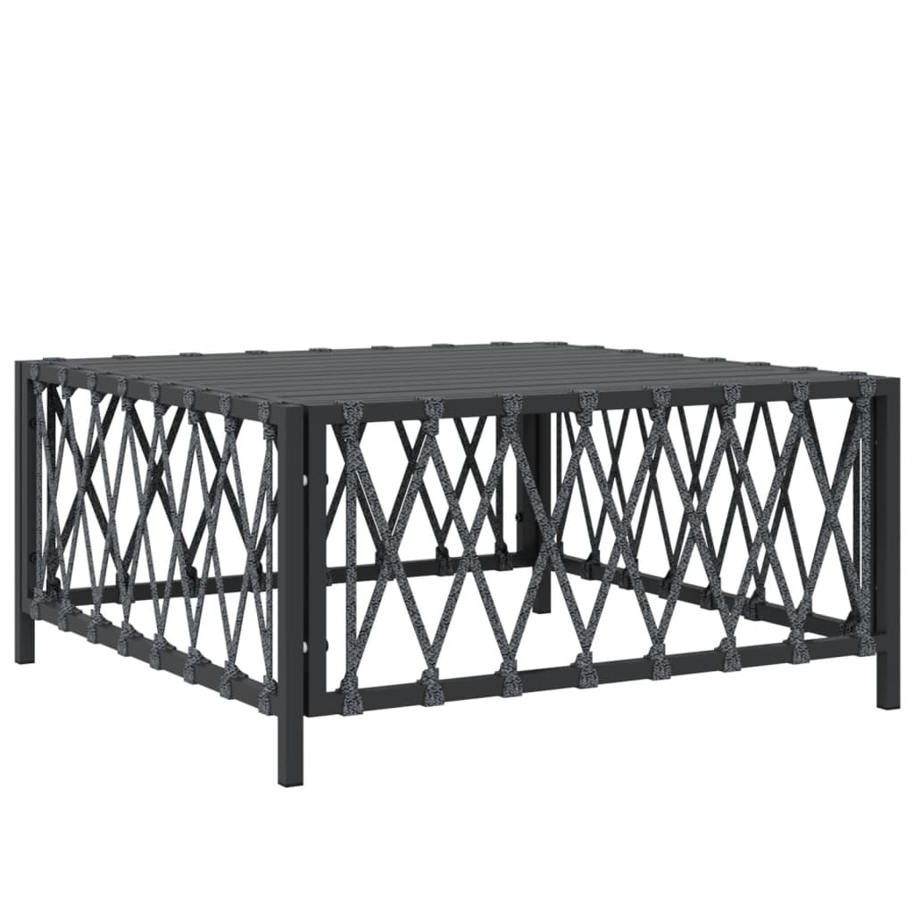 vidaXL Set mobilier de grădină, cu perne, antracit, 3 piese, oțel