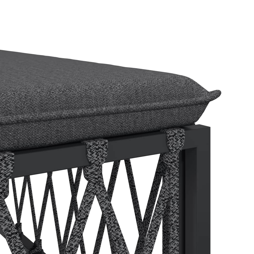 vidaXL Set mobilier de grădină, 5 piese, cu perne, antracit, oțel vidaXL Set mobilier de grădină, 5 piese, cu perne, antracit, oțel