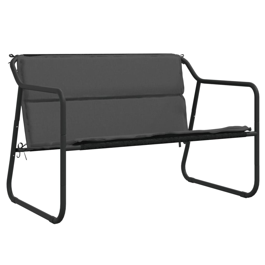 vidaXL Set mobilier de grădină, cu perne, antracit, 4 piese, oțel