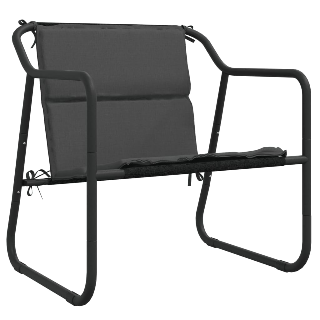 vidaXL Set mobilier de grădină, cu perne, antracit, 4 piese, oțel