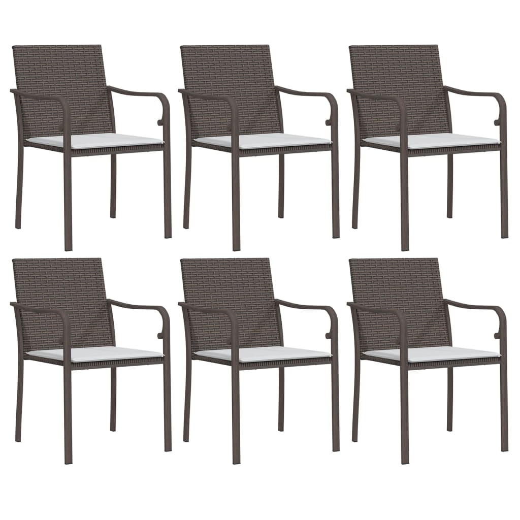 vidaXL Set mobilier de grădină cu perne, 7 piese, poliratan și oțel vidaXL Set mobilier de grădină cu perne, 7 piese, poliratan și oțel