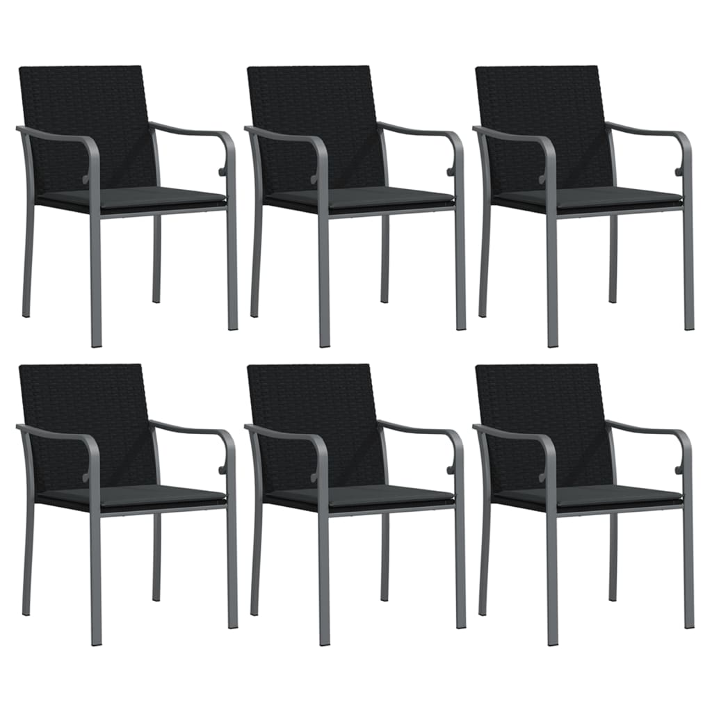 vidaXL Set mobilier de grădină cu perne, 7 piese, poliratan și oțel vidaXL Set mobilier de grădină cu perne, 7 piese, poliratan și oțel