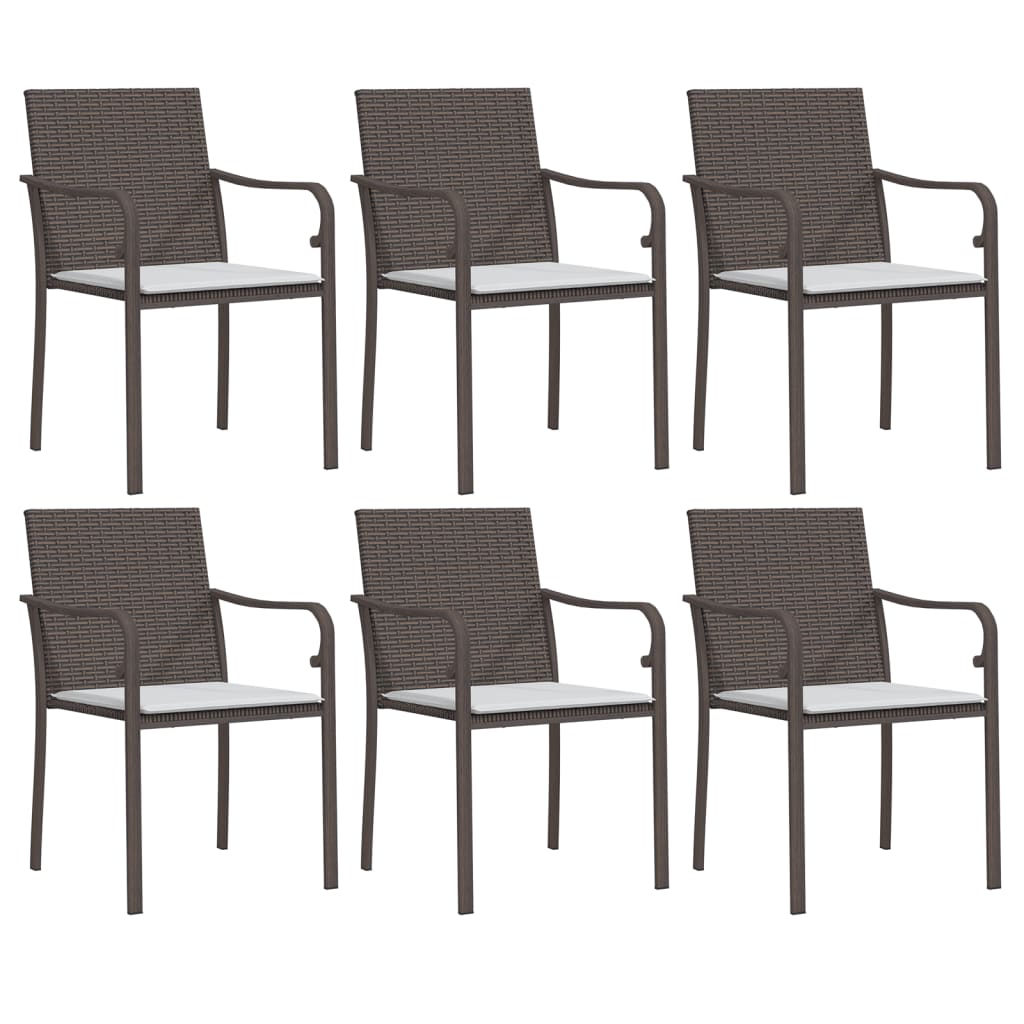 vidaXL Set mobilier de grădină cu perne, 7 piese, poliratan și oțel vidaXL Set mobilier de grădină cu perne, 7 piese, poliratan și oțel