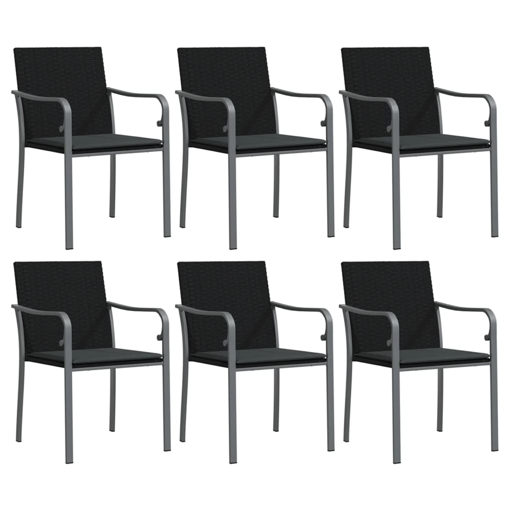 vidaXL Set mobilier de grădină cu perne, 7 piese, poliratan și oțel vidaXL Set mobilier de grădină cu perne, 7 piese, poliratan și oțel