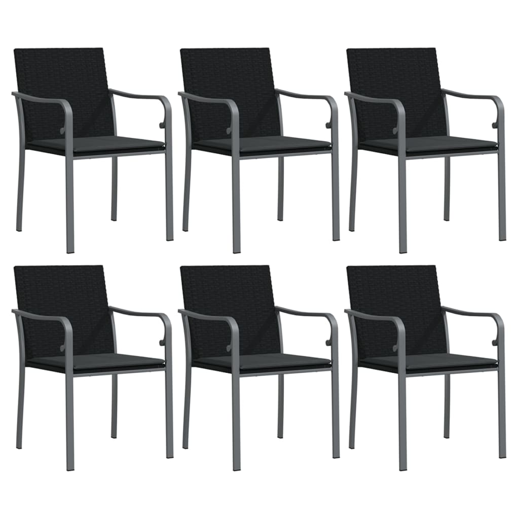 vidaXL Set mobilier de grădină cu perne, 7 piese, poliratan și oțel vidaXL Set mobilier de grădină cu perne, 7 piese, poliratan și oțel