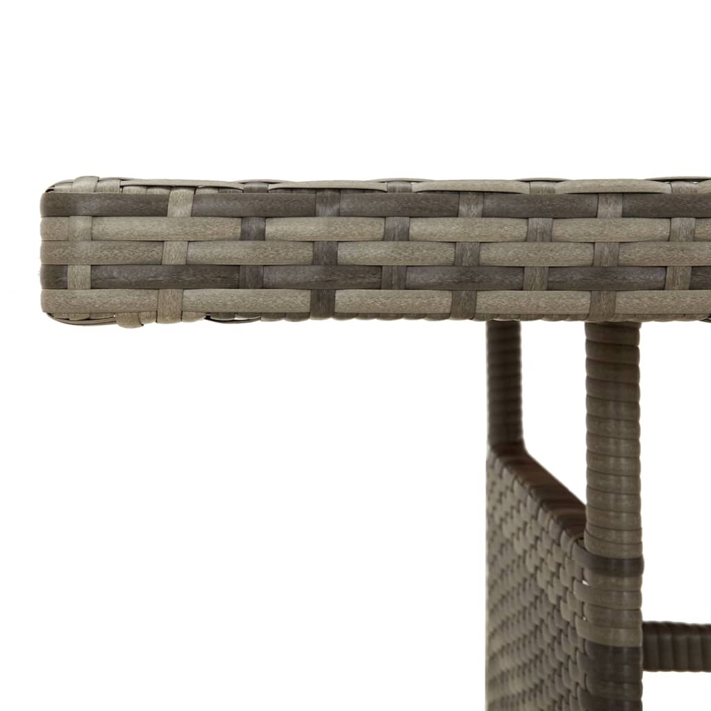 vidaXL Masă de grădină, gri, 160x70x72 cm, poliratan/lemn masiv acacia vidaXL Masă de grădină, gri, 160x70x72 cm, poliratan/lemn masiv acacia