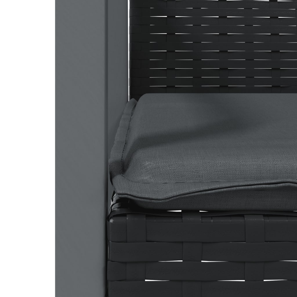 vidaXL Set mobilier de grădină cu perne, 9 piese, poliratan și oțel