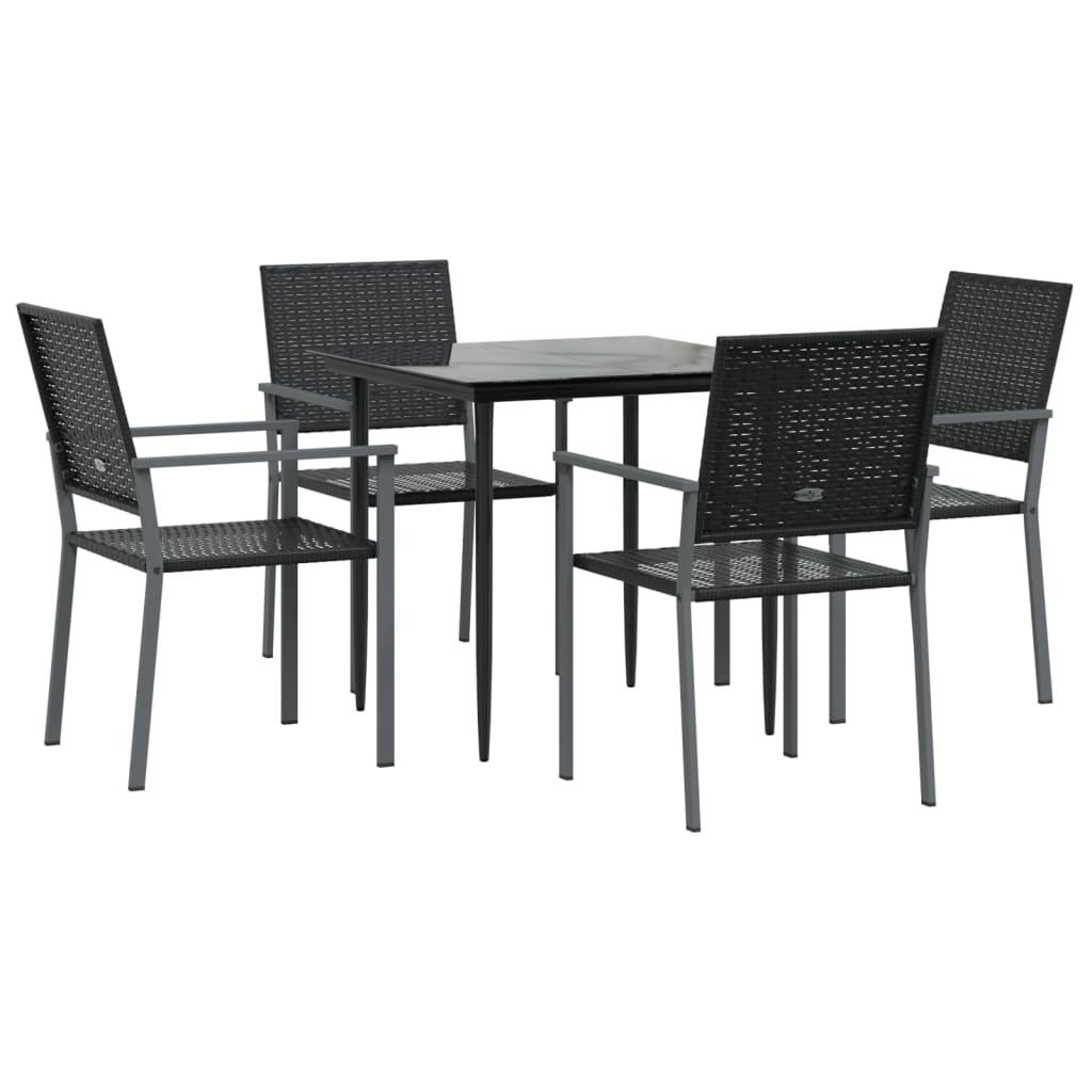vidaXL Set mobilier de grădină, 5 piese, poliratan și oțel vidaXL Set mobilier de grădină, 5 piese, poliratan și oțel