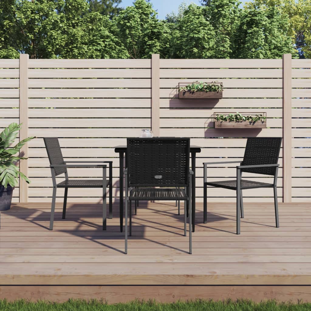 vidaXL Set mobilier de grădină, 5 piese, poliratan și oțel vidaXL Set mobilier de grădină, 5 piese, poliratan și oțel
