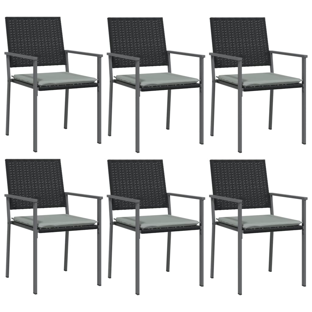 vidaXL Set mobilier de grădină cu perne, 7 piese, poliratan și oțel vidaXL Set mobilier de grădină cu perne, 7 piese, poliratan și oțel