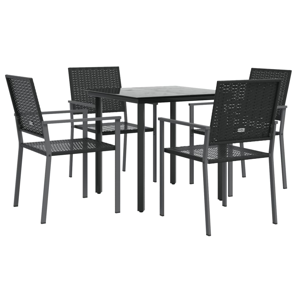 vidaXL Set mobilier de grădină, 5 piese, poliratan și oțel vidaXL Set mobilier de grădină, 5 piese, poliratan și oțel