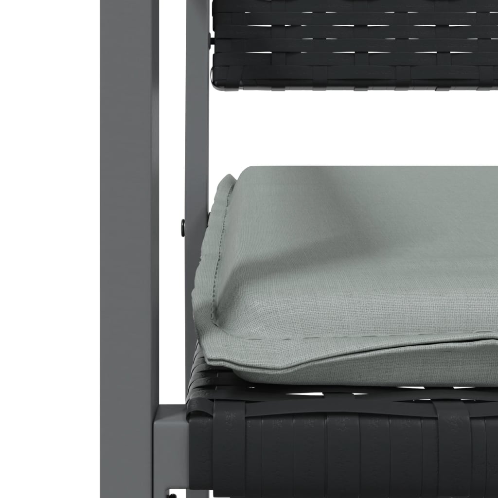 vidaXL Set mobilier de grădină cu perne, 9 piese, poliratan și oțel