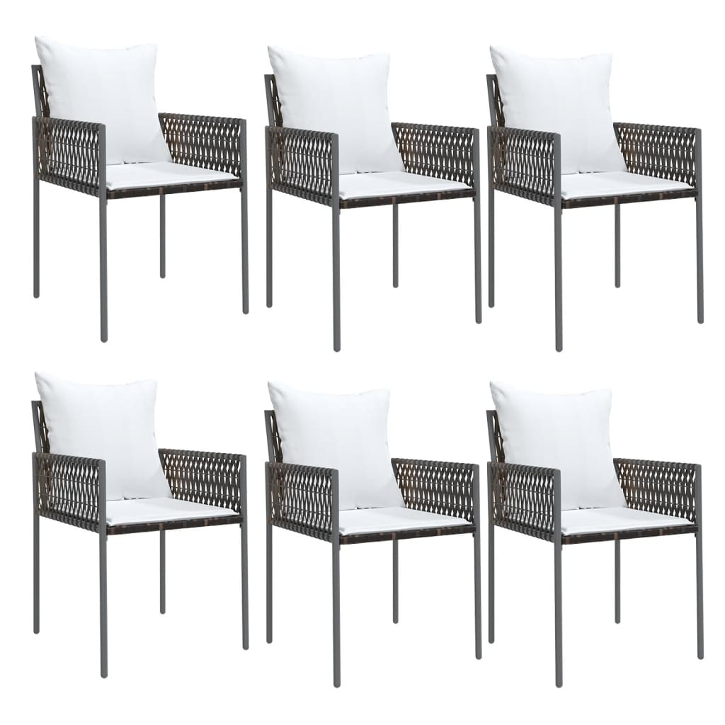vidaXL Set mobilier de grădină cu perne, 7 piese, poliratan și oțel vidaXL Set mobilier de grădină cu perne, 7 piese, poliratan și oțel