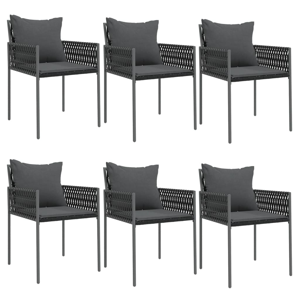 vidaXL Set mobilier de grădină cu perne, 7 piese, poliratan și oțel vidaXL Set mobilier de grădină cu perne, 7 piese, poliratan și oțel