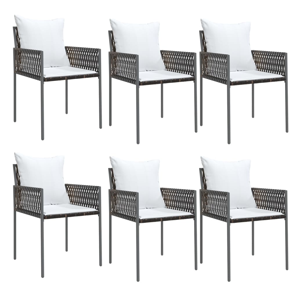 vidaXL Set mobilier de grădină cu perne, 7 piese, poliratan și oțel vidaXL Set mobilier de grădină cu perne, 7 piese, poliratan și oțel