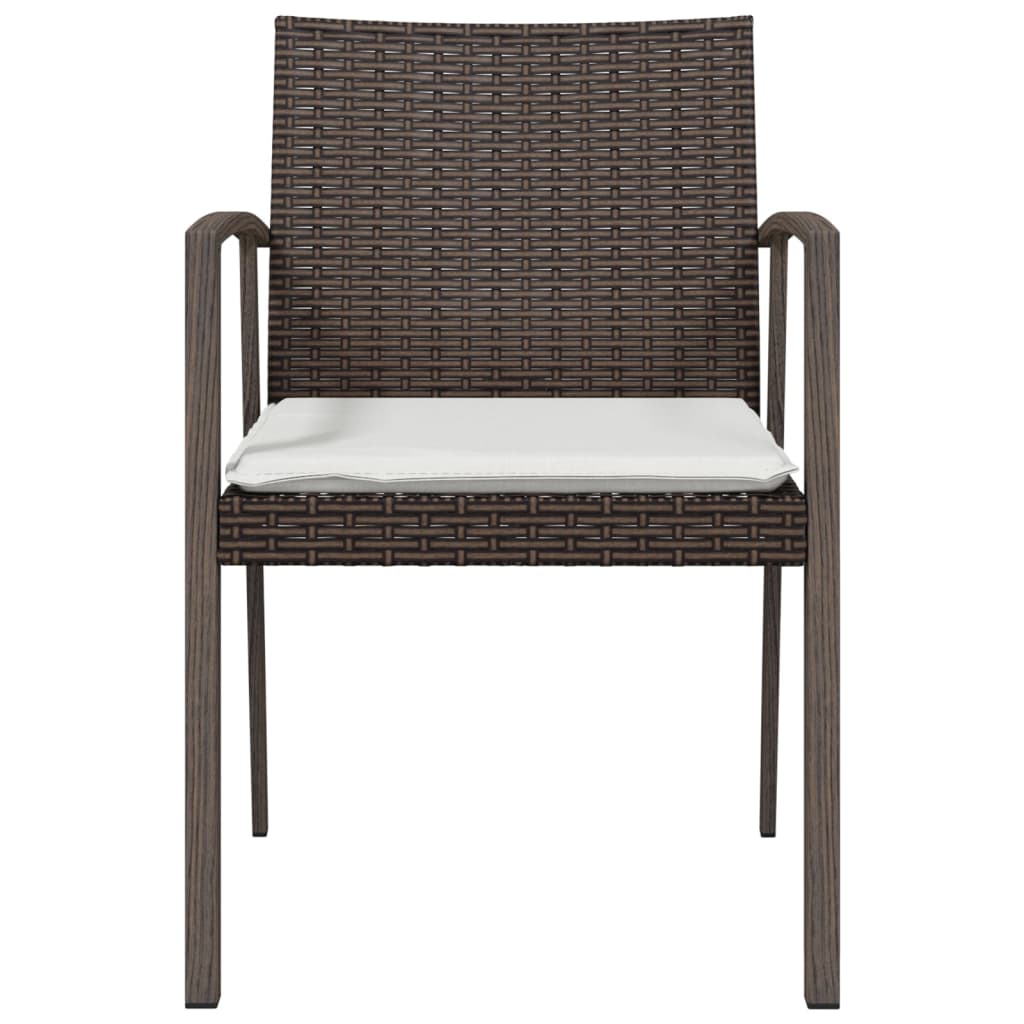 vidaXL Scaune de grădină cu perne 4 buc. maro 56,5x57x83 cm poliratan vidaXL Scaune de grădină cu perne 4 buc. maro 56,5x57x83 cm poliratan