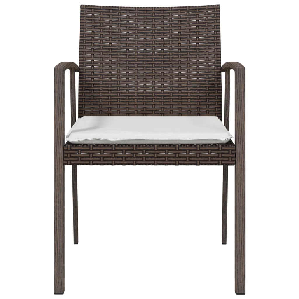 vidaXL Scaune de grădină cu perne 6 buc. maro 56,5x57x83 cm poliratan vidaXL Scaune de grădină cu perne 6 buc. maro 56,5x57x83 cm poliratan