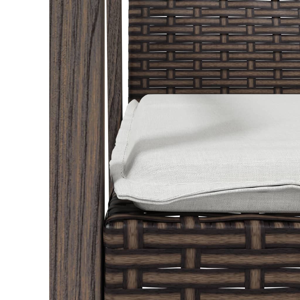 vidaXL Scaune de grădină cu perne 6 buc. maro 56,5x57x83 cm poliratan vidaXL Scaune de grădină cu perne 6 buc. maro 56,5x57x83 cm poliratan