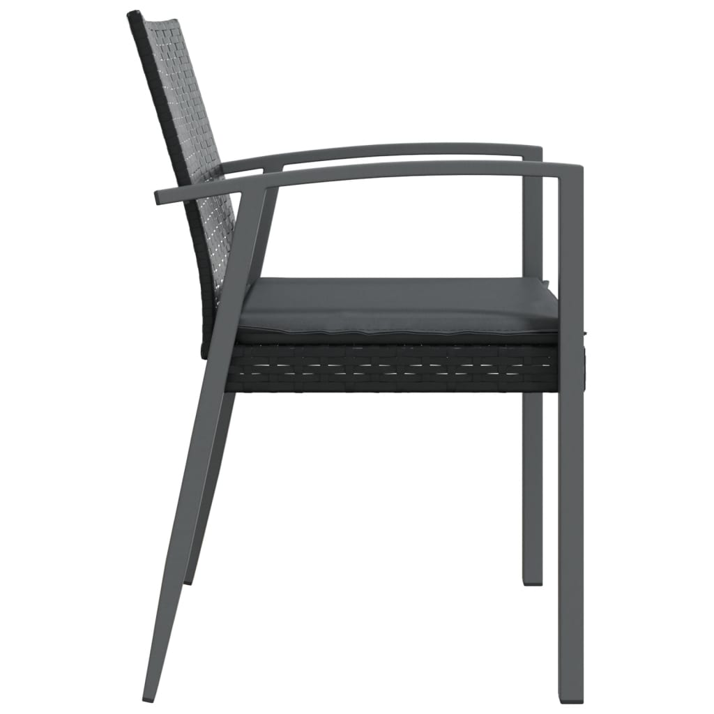 vidaXL Scaune de grădină cu perne 6 buc. negru 56,5x57x83 cm poliratan vidaXL Scaune de grădină cu perne 6 buc. negru 56,5x57x83 cm poliratan