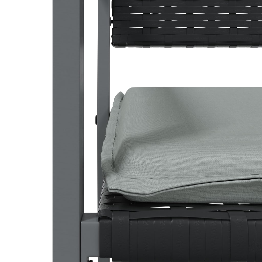 vidaXL Scaune de grădină cu perne 4 buc. negru 54x62,5x89 cm poliratan vidaXL Scaune de grădină cu perne 4 buc. negru 54x62,5x89 cm poliratan