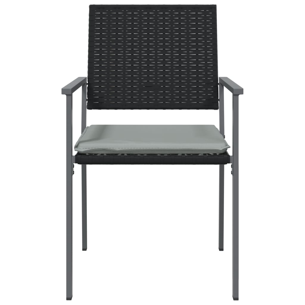 vidaXL Scaune de grădină cu perne 6 buc. negru 54x62,5x89 cm poliratan vidaXL Scaune de grădină cu perne 6 buc. negru 54x62,5x89 cm poliratan