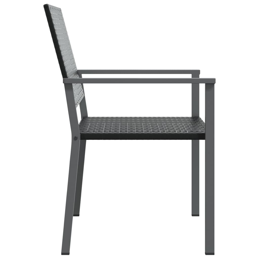 vidaXL Scaune de grădină, 6 buc., negru, 54x62,5x89 cm, poliratan
