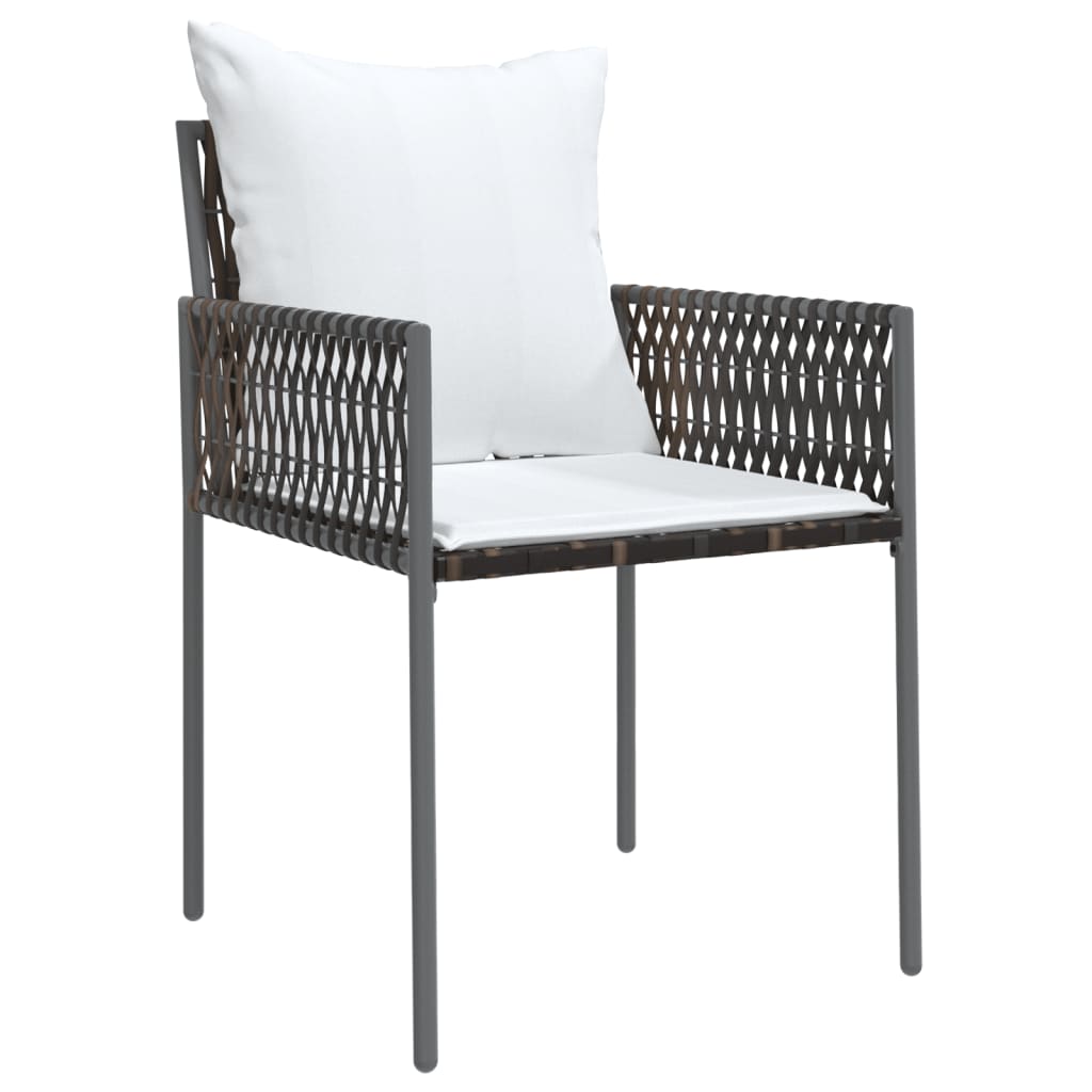 vidaXL Scaune de grădină cu perne, 6 buc., maro, 54x61x83 cm poliratan vidaXL Scaune de grădină cu perne, 6 buc., maro, 54x61x83 cm poliratan