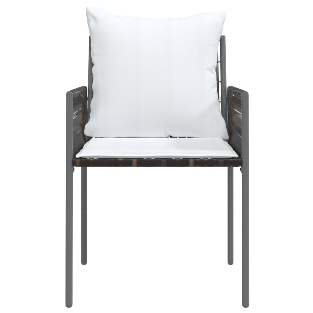 vidaXL Scaune de grădină cu perne, 6 buc., maro, 54x61x83 cm poliratan vidaXL Scaune de grădină cu perne, 6 buc., maro, 54x61x83 cm poliratan