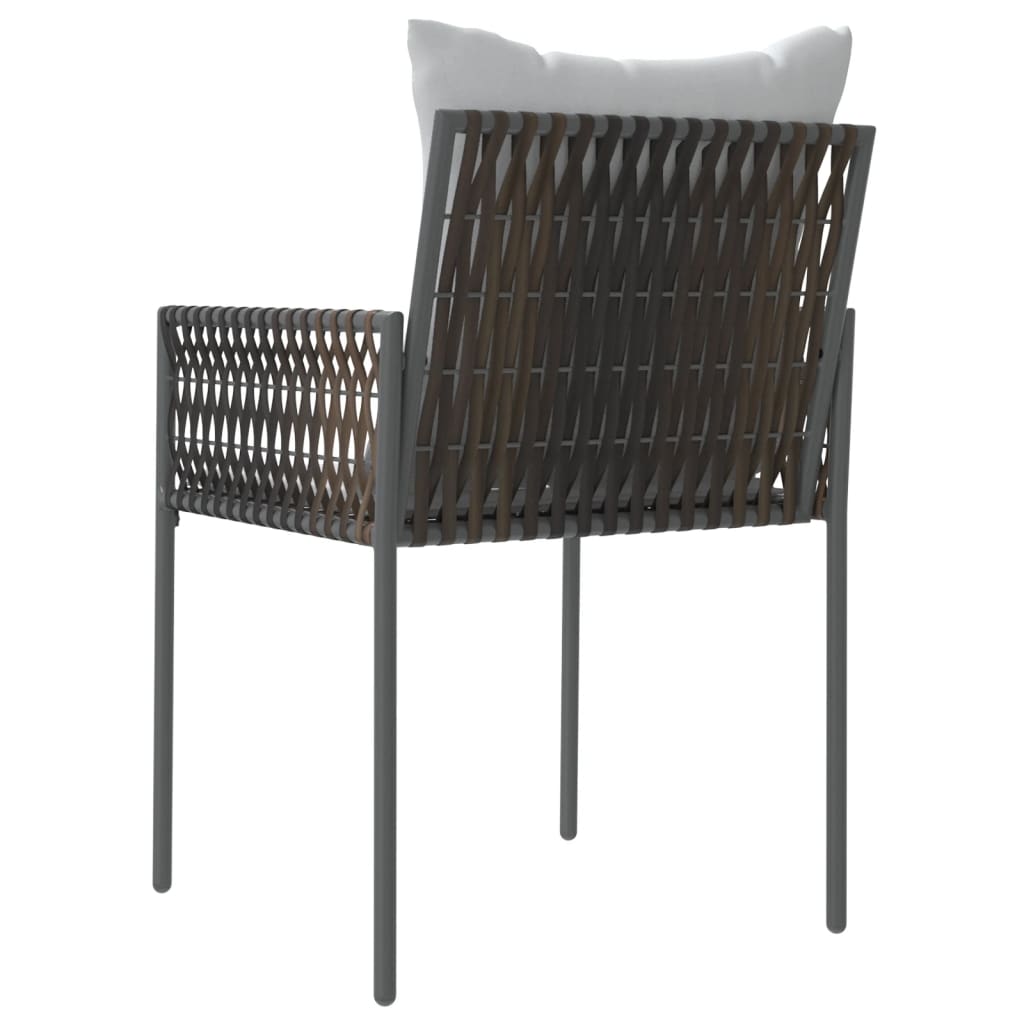 vidaXL Scaune de grădină cu perne, 6 buc., maro, 54x61x83 cm poliratan vidaXL Scaune de grădină cu perne, 6 buc., maro, 54x61x83 cm poliratan