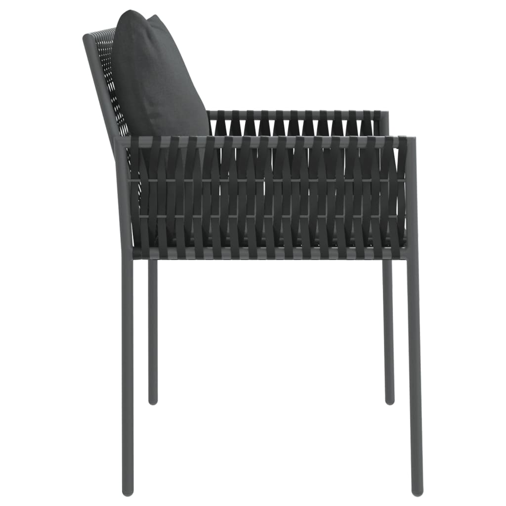 vidaXL Scaune de grădină cu perne 4 buc. negru 54x61x83 cm poliratan vidaXL Scaune de grădină cu perne 4 buc. negru 54x61x83 cm poliratan