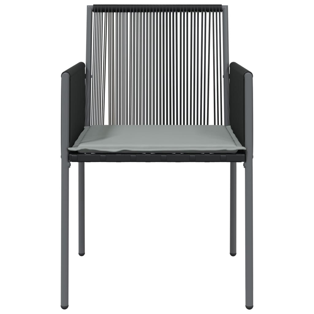 vidaXL Scaune grădină cu perne 4 buc. negru 54x60,5x83,5 cm poliratan vidaXL Scaune grădină cu perne 4 buc. negru 54x60,5x83,5 cm poliratan