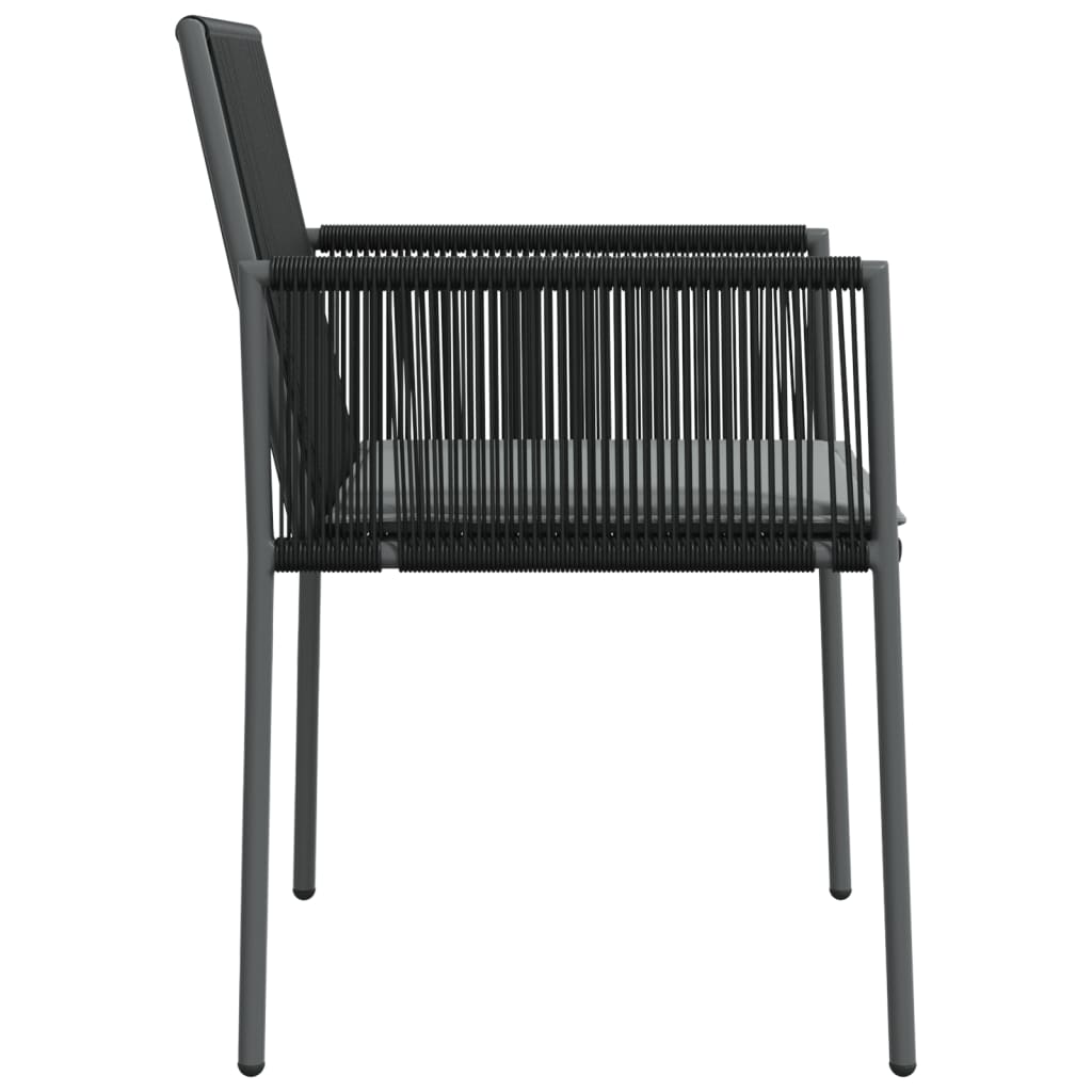 vidaXL Scaune grădină cu perne 4 buc. negru 54x60,5x83,5 cm poliratan vidaXL Scaune grădină cu perne 4 buc. negru 54x60,5x83,5 cm poliratan