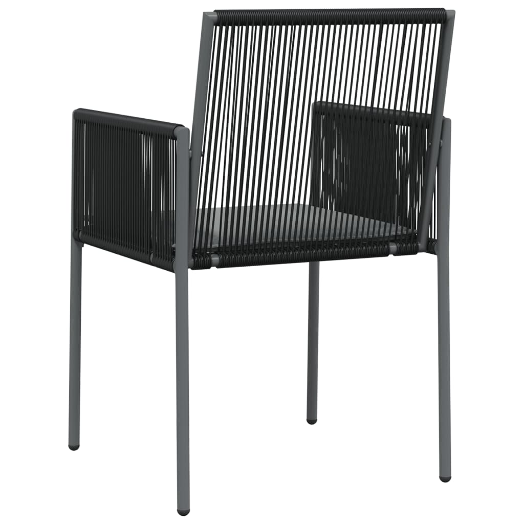 vidaXL Scaune grădină cu perne 4 buc. negru 54x60,5x83,5 cm poliratan vidaXL Scaune grădină cu perne 4 buc. negru 54x60,5x83,5 cm poliratan