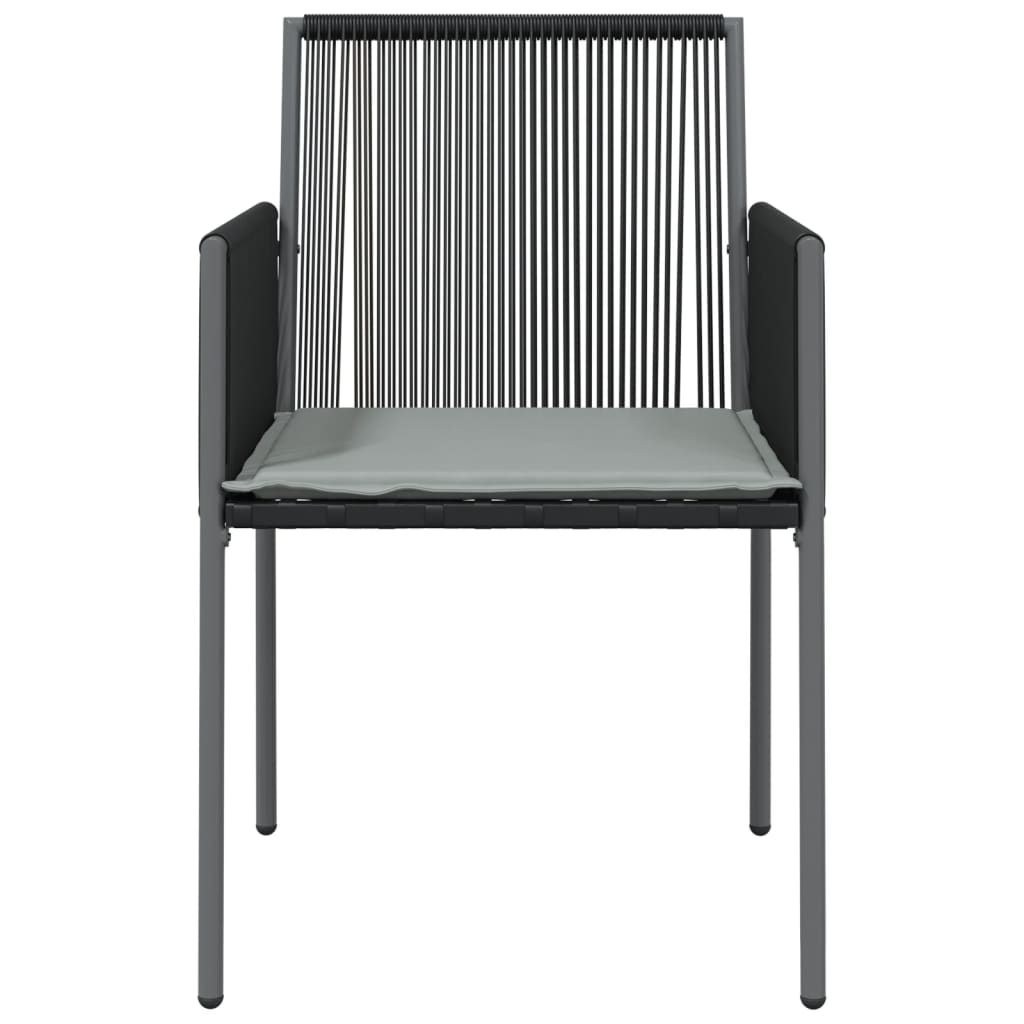 vidaXL Scaune grădină cu perne 6 buc. negru 54x60,5x83,5 cm poliratan vidaXL Scaune grădină cu perne 6 buc. negru 54x60,5x83,5 cm poliratan