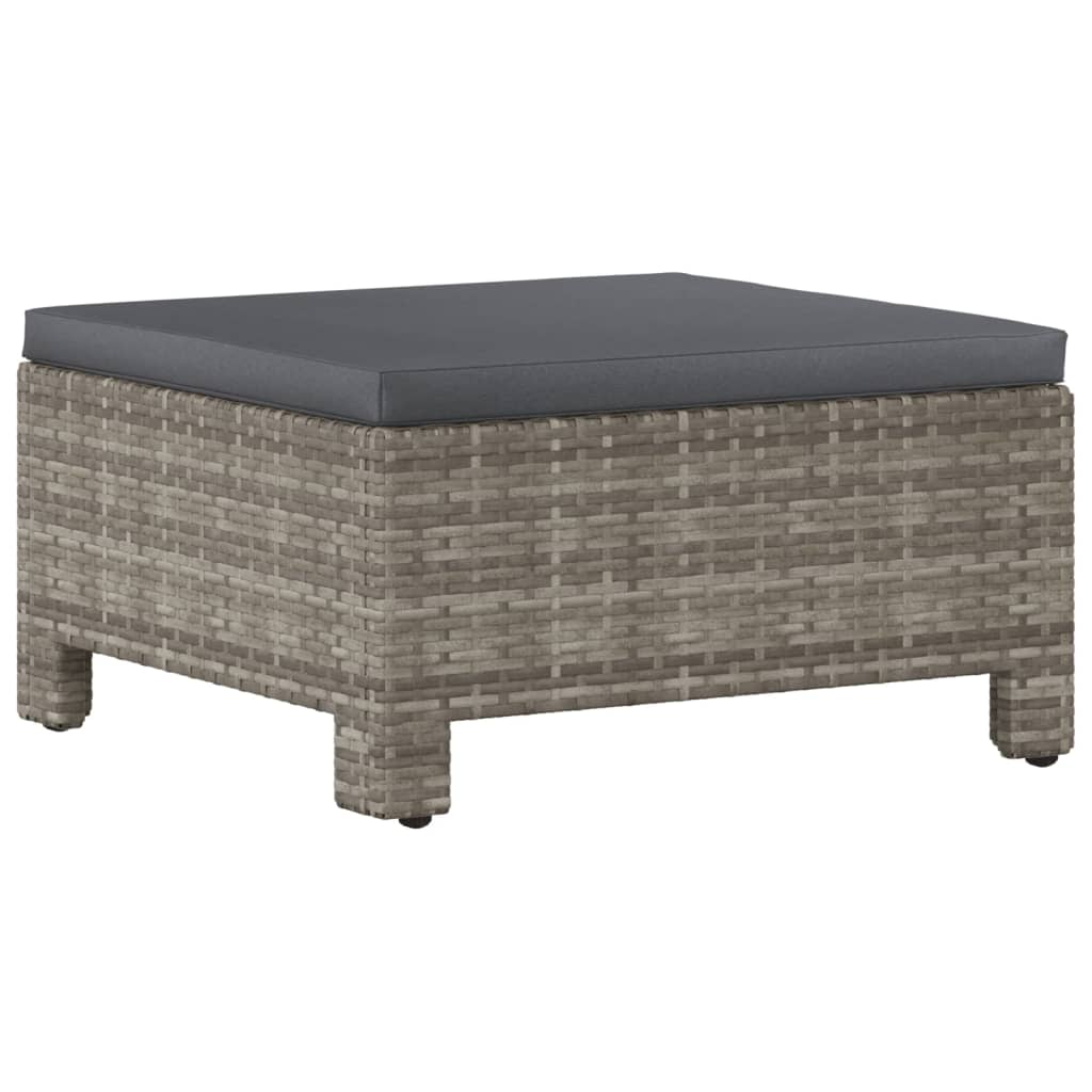 vidaXL Set mobilier de grădină cu perne, 9 piese, gri, poliratan vidaXL Set mobilier de grădină cu perne, 9 piese, gri, poliratan