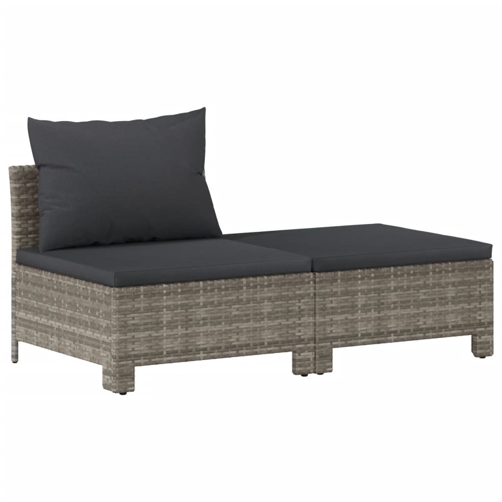 vidaXL Set mobilier de grădină cu perne, 9 piese, gri, poliratan vidaXL Set mobilier de grădină cu perne, 9 piese, gri, poliratan