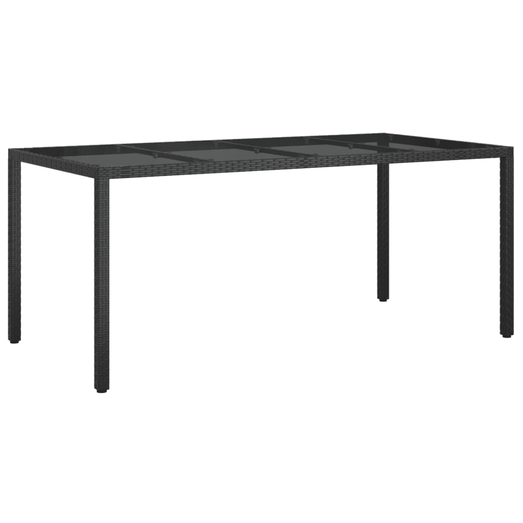 vidaXL Set mobilier de grădină cu perne, 9 piese, negru, poliratan