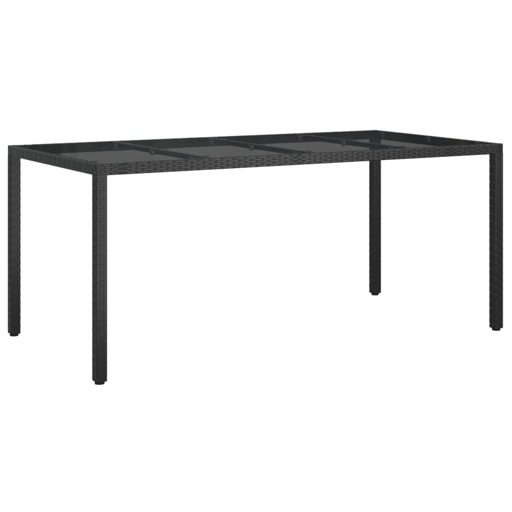 vidaXL Set mobilier de grădină cu perne, 9 piese, negru, poliratan