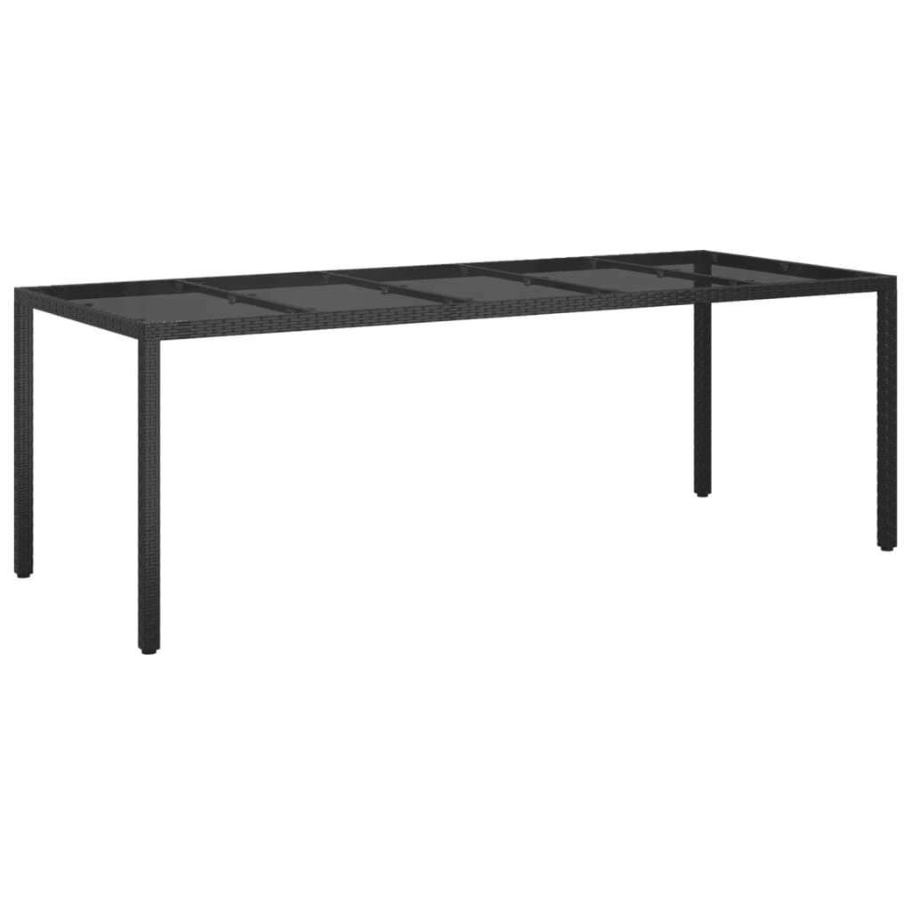 vidaXL Set mobilier de grădină cu perne, 9 piese, negru, poliratan vidaXL Set mobilier de grădină cu perne, 9 piese, negru, poliratan