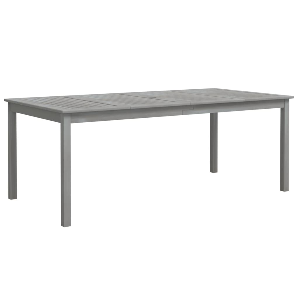 vidaXL Masă de grădină, gri, 200x100x75 cm, lemn masiv de acacia vidaXL Masă de grădină, gri, 200x100x75 cm, lemn masiv de acacia