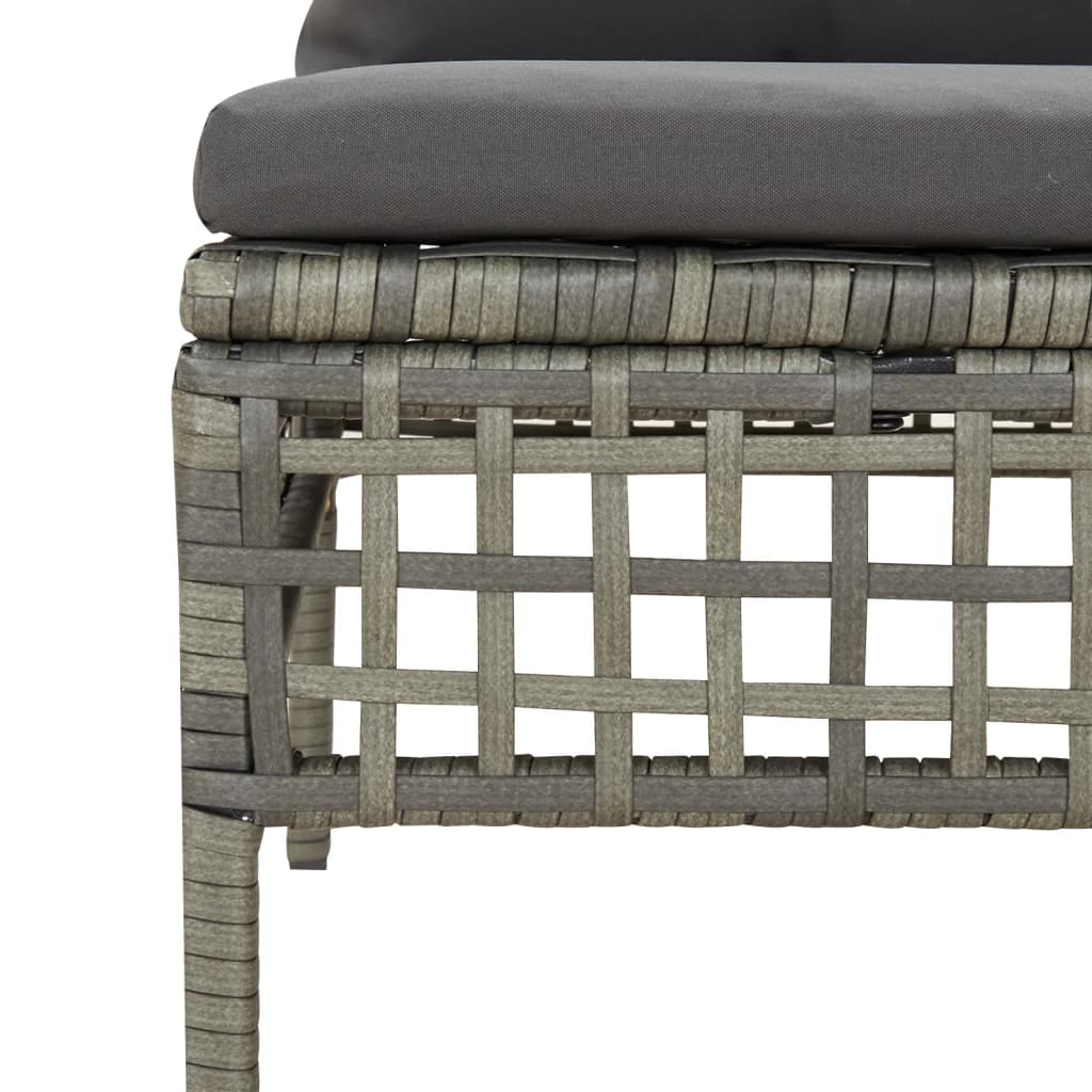 vidaXL Set mobilier de grădină cu perne, 8 piese, gri, poliratan vidaXL Set mobilier de grădină cu perne, 8 piese, gri, poliratan