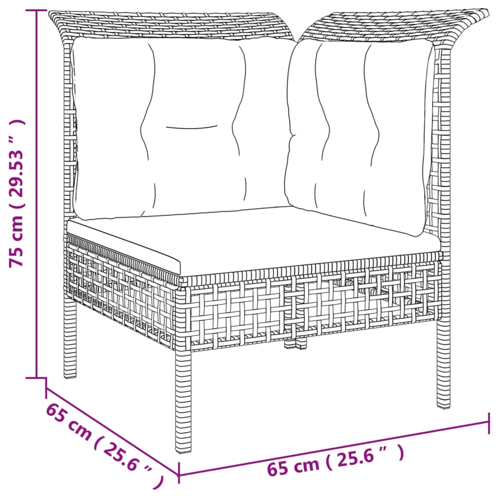 vidaXL Set mobilier de grădină cu perne, 8 piese, gri, poliratan vidaXL Set mobilier de grădină cu perne, 8 piese, gri, poliratan
