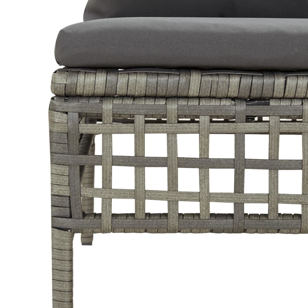 vidaXL Set mobilier de grădină cu perne, 8 piese, gri, poliratan vidaXL Set mobilier de grădină cu perne, 8 piese, gri, poliratan