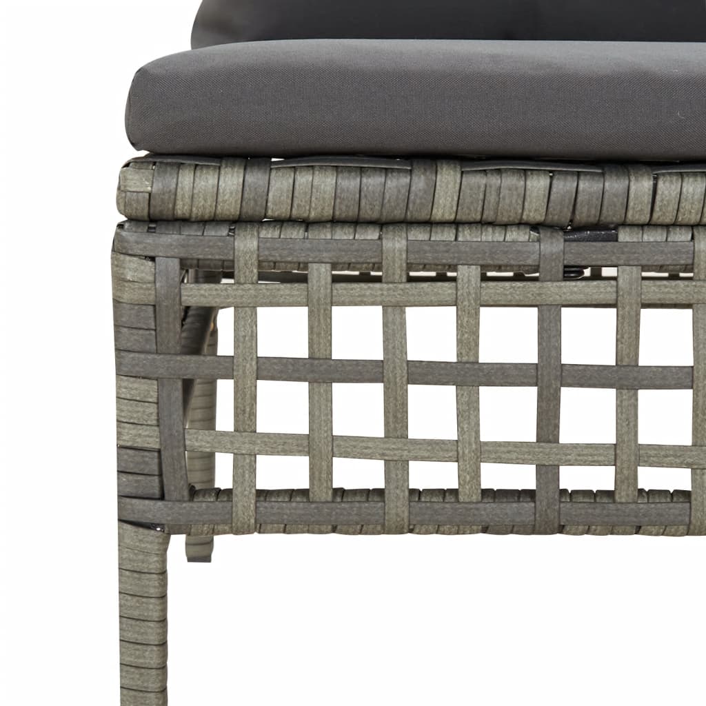vidaXL Set mobilier de grădină cu perne, 8 piese, gri, poliratan vidaXL Set mobilier de grădină cu perne, 8 piese, gri, poliratan